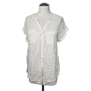 Hoity Toity Off White V Neck Blouse S